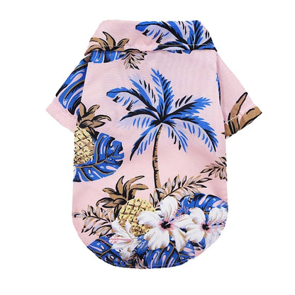 Breathable Hawaiian Beach Style T-Shirts For Dog