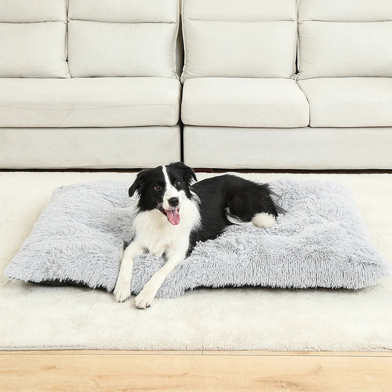 Pet Dog Soft Long Plush House Bed