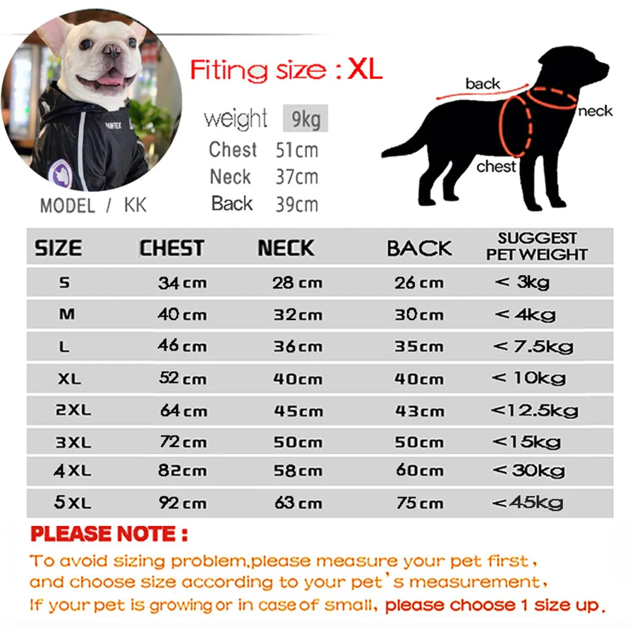 Pet Dog Waterproof Coat Outdoor Jacket