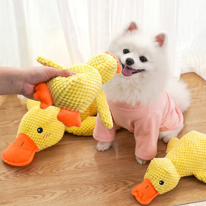 Bite Resistant Sleeping Sound Making Small Yellow Duck Toy
