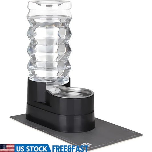 9L Raised Pet Dog Stainless Steel Water Feeder