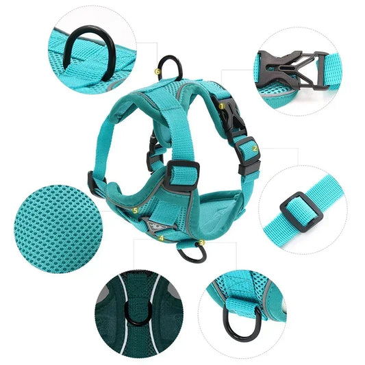 No Pull Adjustable Pet Dog Harness and Leash Set
