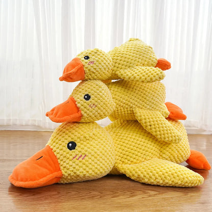 Bite Resistant Sleeping Sound Making Small Yellow Duck Toy