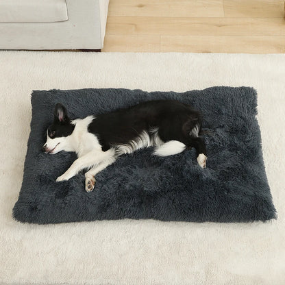 Pet Dog Soft Long Plush House Bed