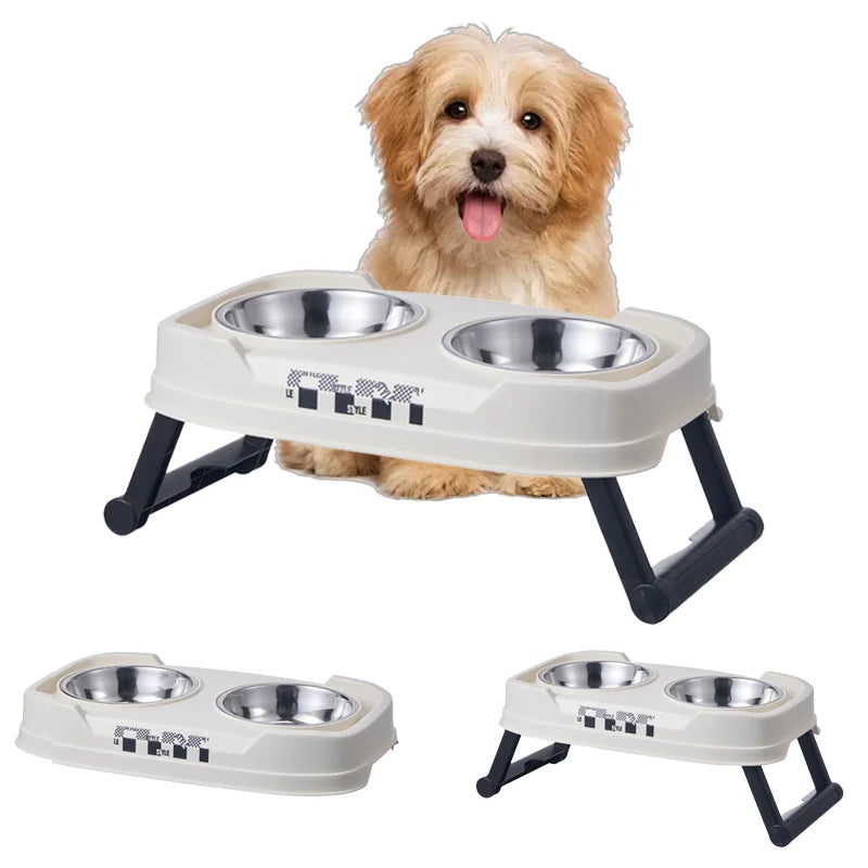 Pet Dog Folding Elevated Bowl